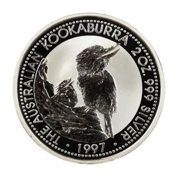 Sběratelství 2 unce stříbrná mince Austrálie Kookaburra 1997