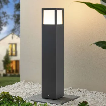 Venkovní osvětlení Světlo Lucande LED na cestu Dewari, 65 cm, tmavě šedé, IP54 tmavě šedá LED 12 W celkem - Doprava zdarma