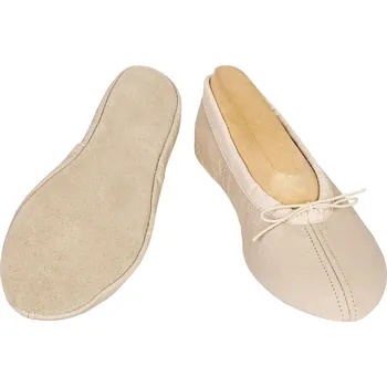 Dámská sálová obuv Taneční cvičky kůže Iris - podešev kůže - béžové - 27