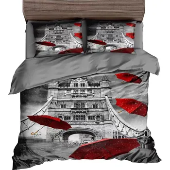 Povlečení TOTÁLNÍ MASAKR CEN ! Sada povlečení s 3D EFEKTEM na 2 postele TOWER BRIDGE + PROSTĚRADLO ZDARMA