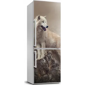 Fototapeta Samolepicí samolepící na ledničku Vlk na skále