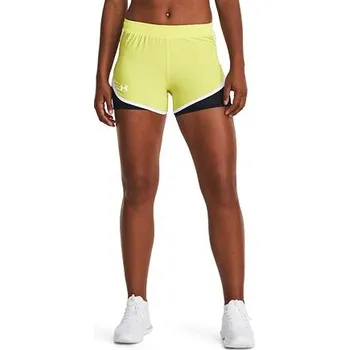 Dámské kraťasy Dámské běžecké kraťasy Under Armour Fly By 2.0 2N1 Short velikost XS lime yellow