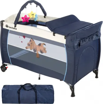 Dětská postýlka tectake Dětská cestovní postýlka s přebalovací podložkou