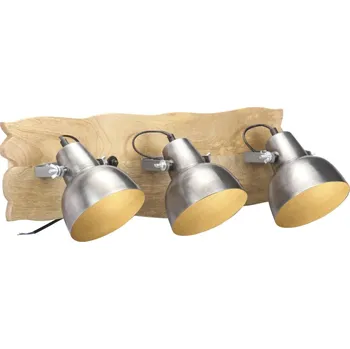 Stojací lampa vidaXL Marketos Industriální nástěnná lampa stříbrná 68 x 23 cm E27 mangovník