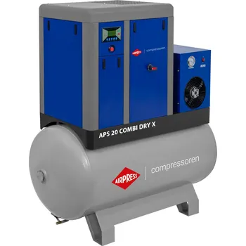 Kompresor Šroubový kompresor APS 20 Combi Dry X 10 bar 20 HP/15 kW 1870 l/min 500 l, Airpress 369020