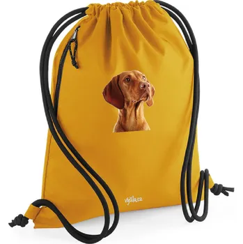 Sportovní vak Vak s potiskem - hlava ohaře - Horčicová