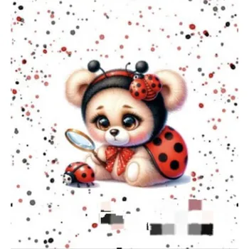 Panel - Teplákovina- Medvídek s lupou 50x45cm