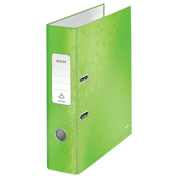 Pákový pořadač Leitz 180° WOW, A4, PP, 80mm, zelená
