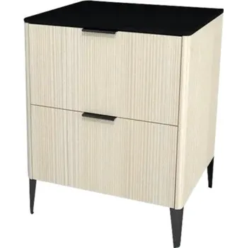 Koupelnový nábytek Koupelnová skříňka pod umyvadlo Devo Lotos krémově bílá/černá 60 x 76 x 53 cm LF-SUS2S60x76-F98