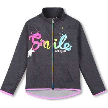 Chlapecká mikina Dívčí mikina - KUGO WM0871, tmavě šedá Barva: Šedá, Velikost: 164