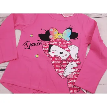 Tričko krátký rukáv Kugo HC0748 tm. růžové Mickey Mouse velikost oblečení - děti: 116