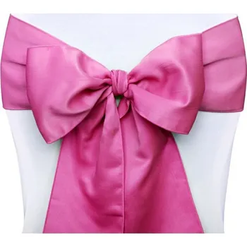 Slavnostní potah na židli Stuha na židle saténová 15x270 cm - fuchsia matná - 1 ks