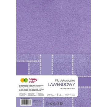 Set školních potřeb Filc dekoracyjny lawendowy 10szt HAPPY COLOR