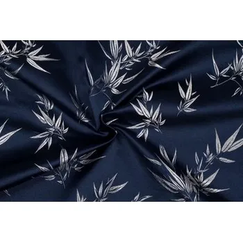 Brokát bambus, stříbrno-modrý, sartor.cz