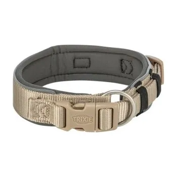 Obojek pro psa PREMIUM obojek EXTRA široký, písková/grafit 33-42cm × 35mm