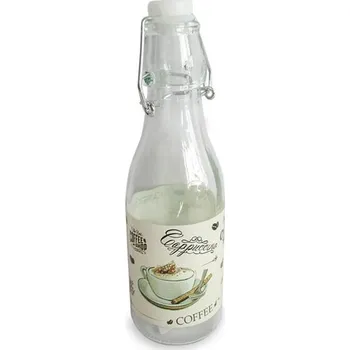 Sklenice Skleněná láhev s patentním uzávěrem TORO 260ml café bistro