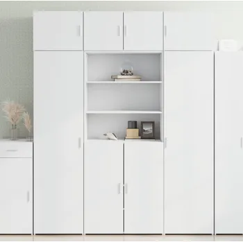 Příborník do zásuvky vidaXL Skříň highboard 80 x 42,5 x 185 cm kompozitní dřevo [3281382] Barva: Bílá