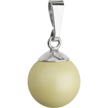 Přívěsek Evolution Group s.r.o. Stříbrný přívěsek se žlutou pastelovou kulatou Swarovski perlou 34150.3