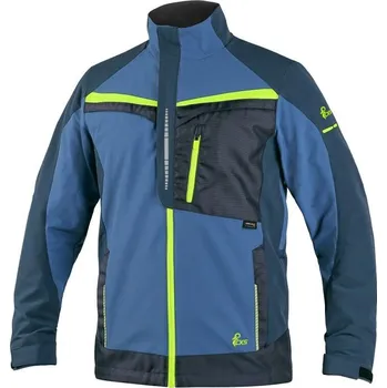 pracovní bunda CXS Blůza NAOS, pánská, modro-modrá, HV žluté doplňky, roz. 56