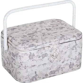 Organizér galanterie Velký košík na šití, pletení a háčkování - Zvířátka (Velký košík na šití, pletení a háčkování - Zvířátka)