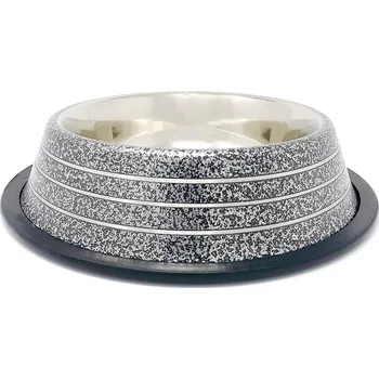 Miska pro psa PROFIZOO Miska nerezová protiskluzová odolná 1550 ml Antická šedá