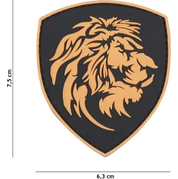 Nášivka Gumová nášivka 101 Inc znak Dutch Lion - černá