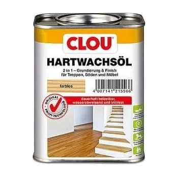 Olej na dřevo Clou Hartwachs-Öl, olej s tvrdým voskem, na nábytek, schody a podlahy, na hračky, na rukojeti nářadí, různá balení