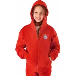 FC BAYERN MNICHOV Dětská mikina FC Bayern Mnichov, červená, zip, kapuce Velikost: 164