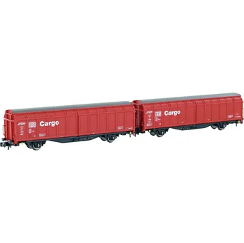 Modelová železnice Hobbytrain H24651 Sada 2 KS posuvných nástěnných vozů Hblaclns DB Cargo