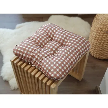 Podsedák PODSEDÁKY NA ŽIDLE - KOSTIČKY HNĚDÉ 40x40cm