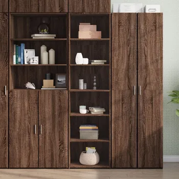 Příborník do zásuvky vidaXL Skříň highboard hnědý dub 50 x 41 x 185 cm kompozitní dřevo