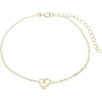 Náušnice Pozlacený stříbrný nákotník mini překřížené srdce