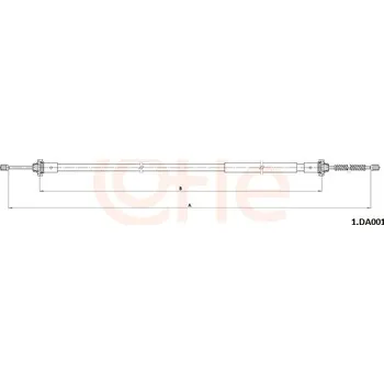 Lanko parkovací brzdy Tažné lanko, parkovací brzda, , COFLE, 92.1.DA001
