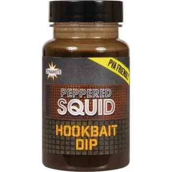 Návnadové aroma Dynamite Baits Hookbait Dip Peppered Squid 100ml