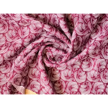 Snový svět Bílá pírka na červeném - 175 g/m2