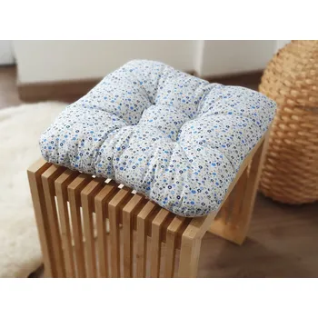 Podsedák PODSEDÁKY NA ŽIDLE 40x40 cm Kvítky Modré