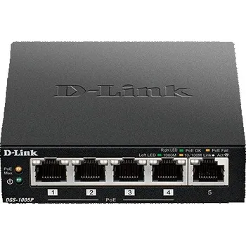 Počítač D-Link DGS-1005P 5x 10/100/1000 PoE+ Switch