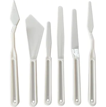 Malířská špachtle Malovaný kamínek Malířské špachtle plastové 6 ks