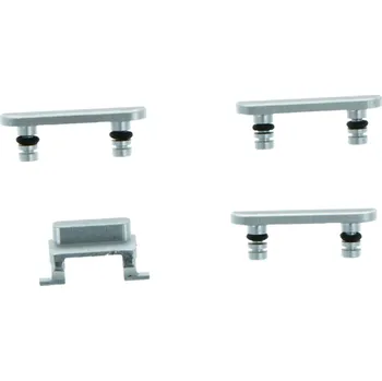 Náhradní díl pro mobilní telefon Tlačítka hlasitosti a ztlumení, tlačítka boční pro iPhone 7 Plus stříbrný Ori 4ks v jedné sadě