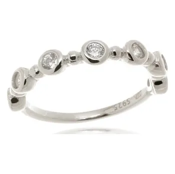 Prsten Dámský stříbrný prsten se zirkony STRP0569F