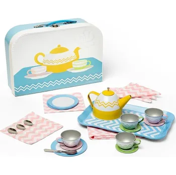 Dětská kuchyňka Bigjigs Toys Čajová souprava v kufříku