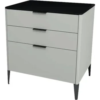 Koupelnový nábytek Koupelnová skříňka pod umyvadlo Devo Lotos ocelově šedá/černá 70 x 76 x 53 cm LF-SUS3S70x76-F105