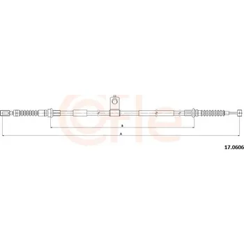 Lanko parkovací brzdy Tažné lanko, parkovací brzda, , COFLE, 92.17.0606