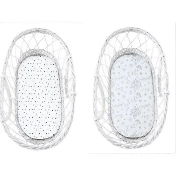 Prostěradlo SLEEPEE Prostěradlo We Care do kočárku, košíku a kolébky Tečky/Bloom