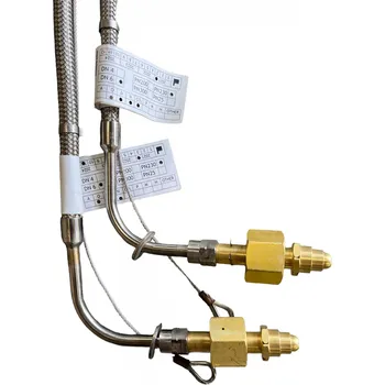 Příslušenství ke svářečce GCE Vysokotlaká nerezová hadice CO2 1000 mm 300 BAR Varianta: Bez manometru