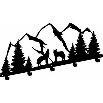 Věšák Interex design Nástěnný věšák ALPEN / Černý matný