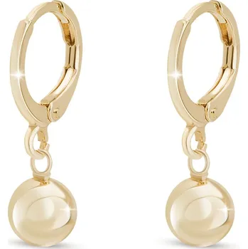 Náušnice biju Pozlacené náušnice 14k, kroužky s kuličkou 8 mm, 1003249