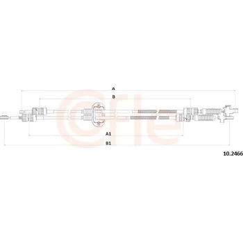 Tažné lanko, ruční převodovka, , COFLE, 92.10.2466