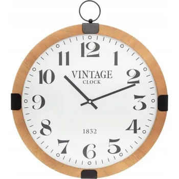Hodiny Nástěnné hodiny kulatý Vintage BÉŽOVÉ prům. 38 cm