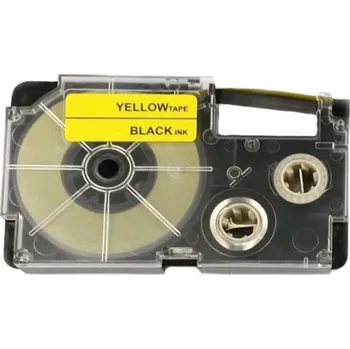 Pásek do tiskárny Páska - CASIO XR-18YW1 - 18 mm žlutá - černý tisk - kompatibilní